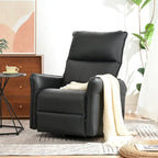 Power 270 Swivel Rocker Recliner Chair with USB Ports, Electric PU Small Recliners for Small Spaces
