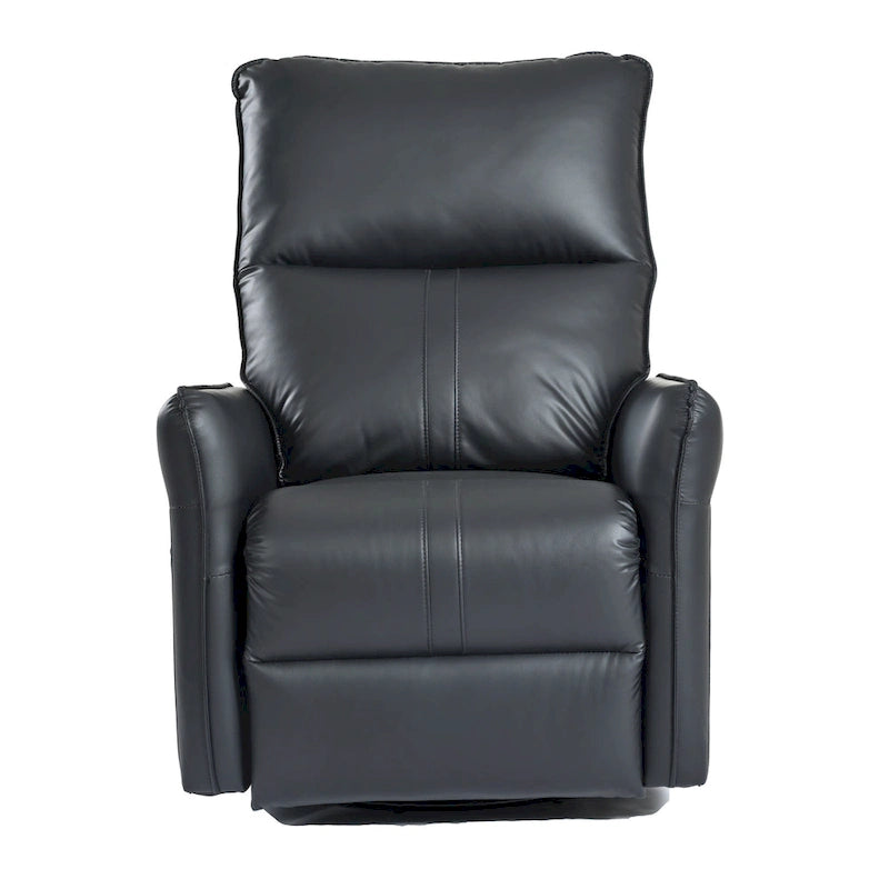 Power 270 Swivel Rocker Recliner Chair with USB Ports, Electric PU Small Recliners for Small Spaces
