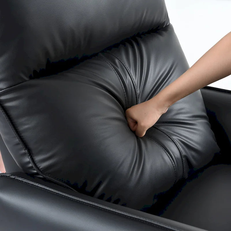 Power 270 Swivel Rocker Recliner Chair with USB Ports, Electric PU Small Recliners for Small Spaces