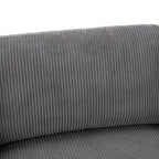 Elegant Corduroy 3 Seater Sofa with 5 Pillows