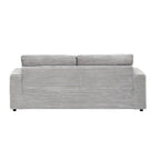 79.3  Corduroy 3-seater Sofa with Toss Pillows and Spring Cushion