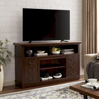 Traditional 60 TV Stand with Open and Closed Storage for TVs Up to 65