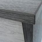 Grey 71.1  TV Stand with Fold-Out Cabinet, Regular Cabinet, and 2 Shelves for TVs Up to 79