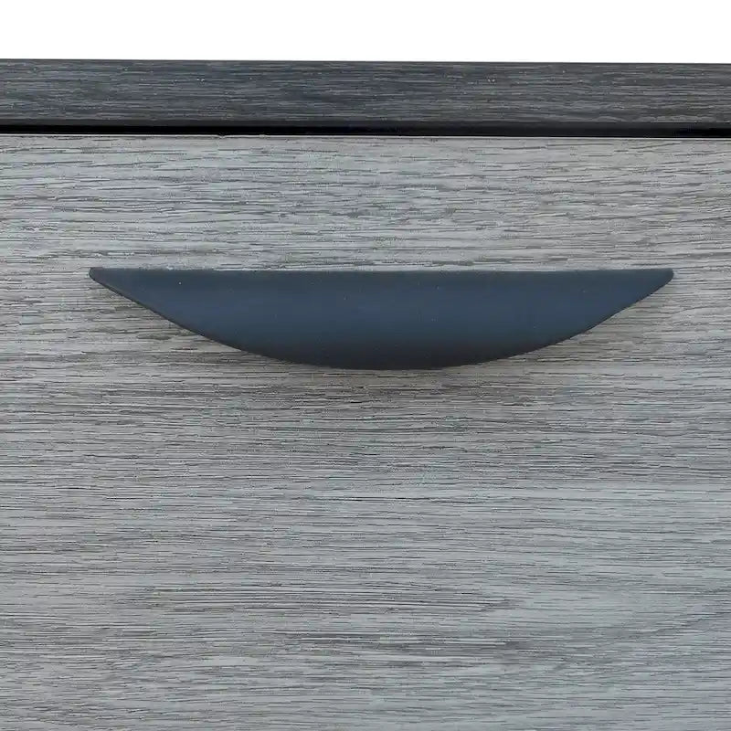 Grey 71.1  TV Stand with Fold-Out Cabinet, Regular Cabinet, and 2 Shelves for TVs Up to 79
