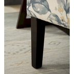 Blue Leaves 29.13  Upholstered Accent Chair with Wood Legs
