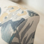 Blue Leaves 29.13  Upholstered Accent Chair with Wood Legs