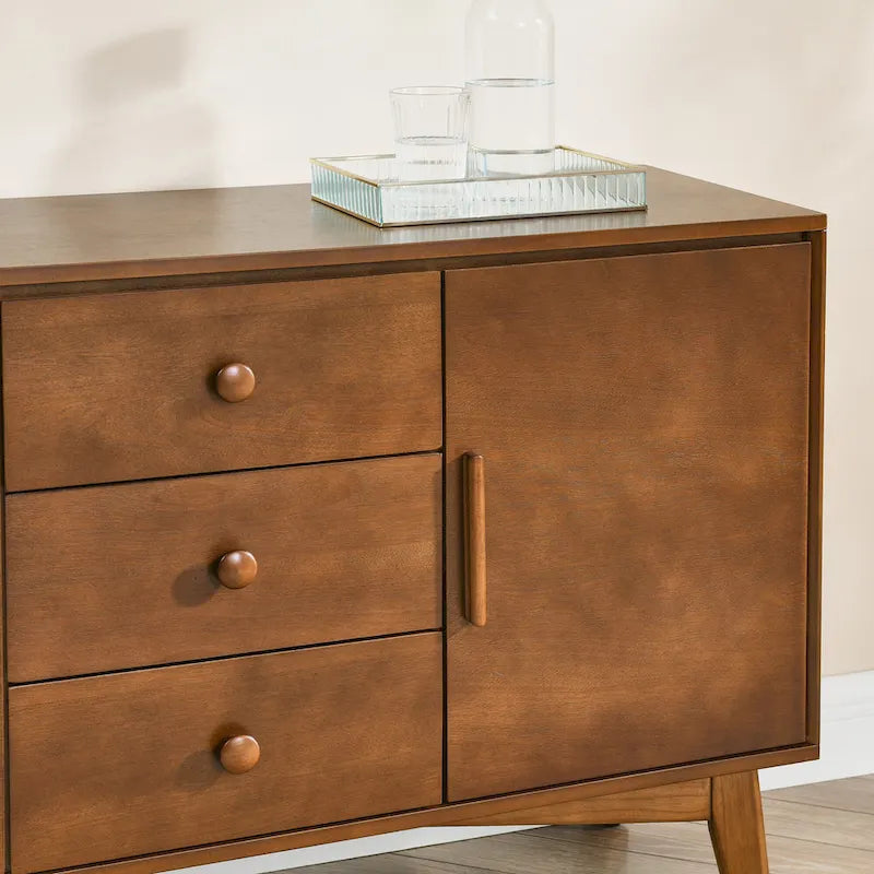 47.3  Mid Century Modern Sideboard Buffet Cabinet with Storage,Storage Cabinet with 2 Doors and 3 Drawers,Accent Console Table