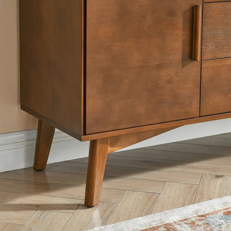 47.3  Mid Century Modern Sideboard Buffet Cabinet with Storage,Storage Cabinet with 2 Doors and 3 Drawers,Accent Console Table