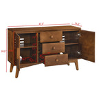 47.3  Mid Century Modern Sideboard Buffet Cabinet with Storage,Storage Cabinet with 2 Doors and 3 Drawers,Accent Console Table
