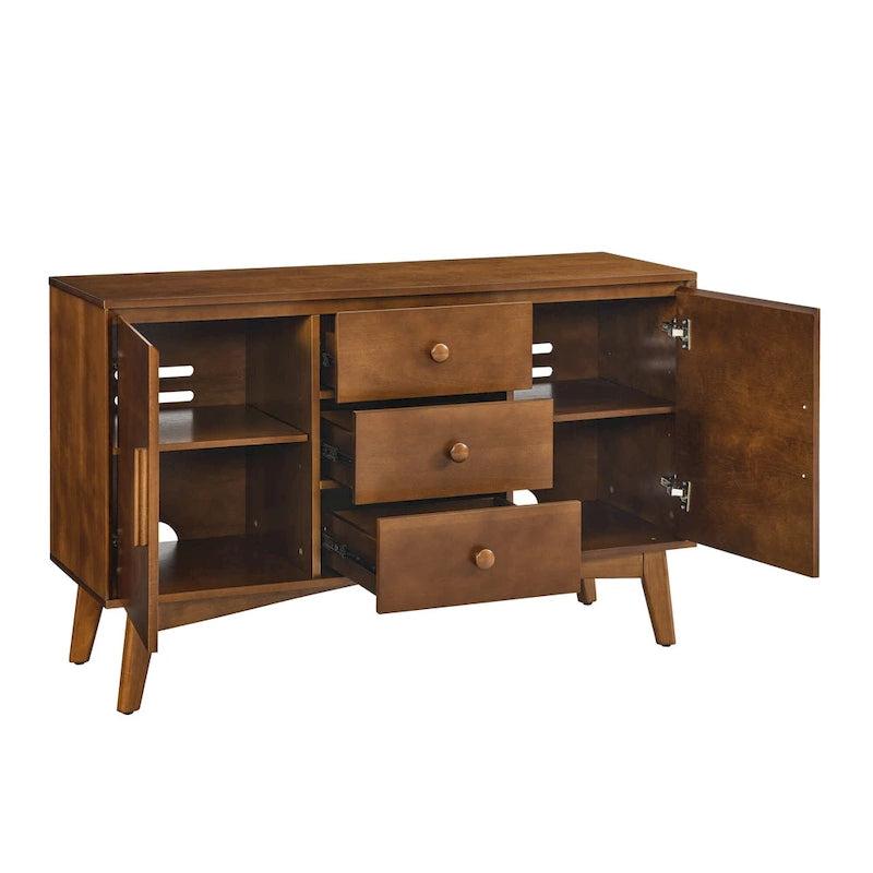 47.3  Mid Century Modern Sideboard Buffet Cabinet with Storage,Storage Cabinet with 2 Doors and 3 Drawers,Accent Console Table