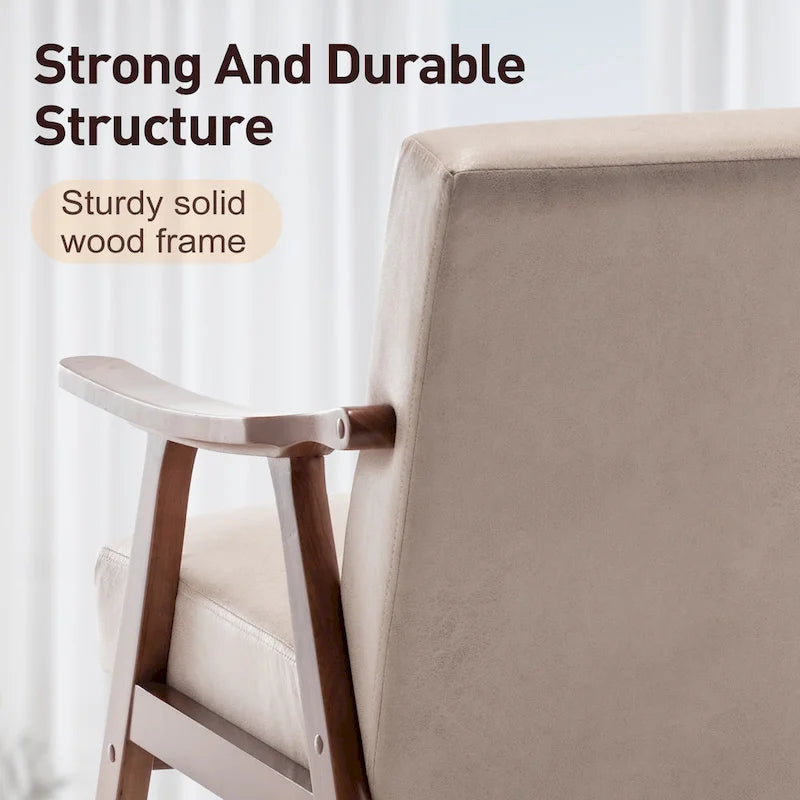 Living Room Chair with Solid Wood