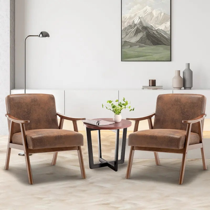 Living Room Chair with Solid Wood