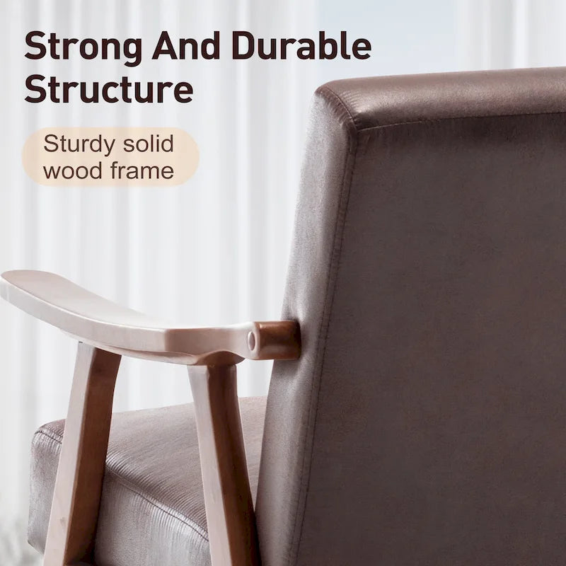 Living Room Chair with Solid Wood