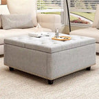 Modern Storage Coffee Table with Storage Doors for Living Room