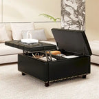Modern Storage Coffee Table with Storage Doors for Living Room