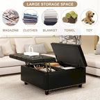 Modern Storage Coffee Table with Storage Doors for Living Room