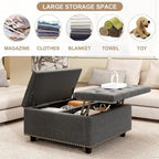 Modern Storage Coffee Table with Storage Doors for Living Room