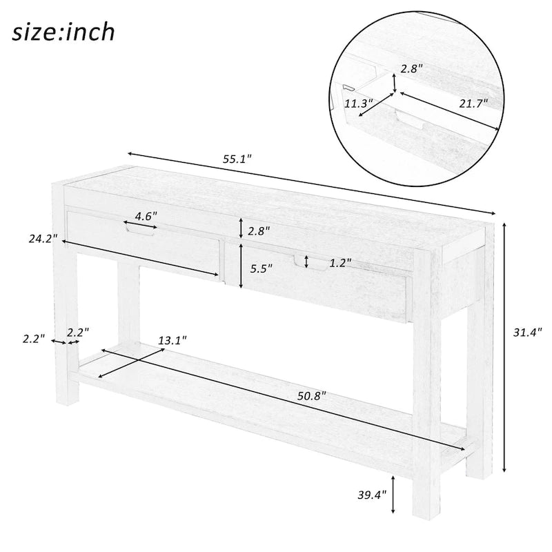Console Table Entryway Table for Hallway