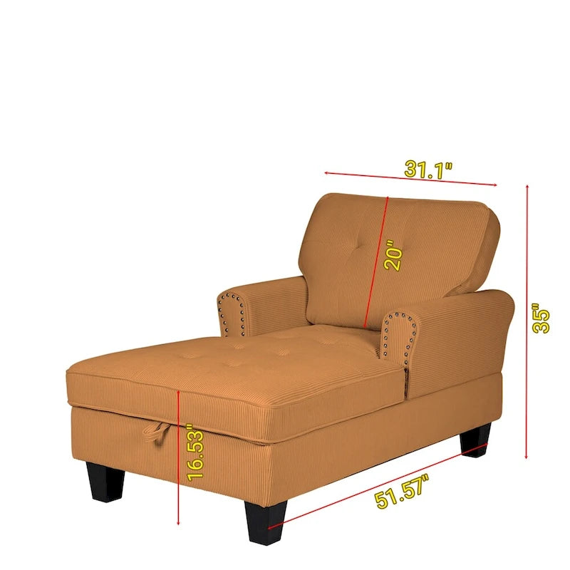 Chaise Lounge Indoor Sleeper Sofa Bed Chair Upholstered Lounge Chair