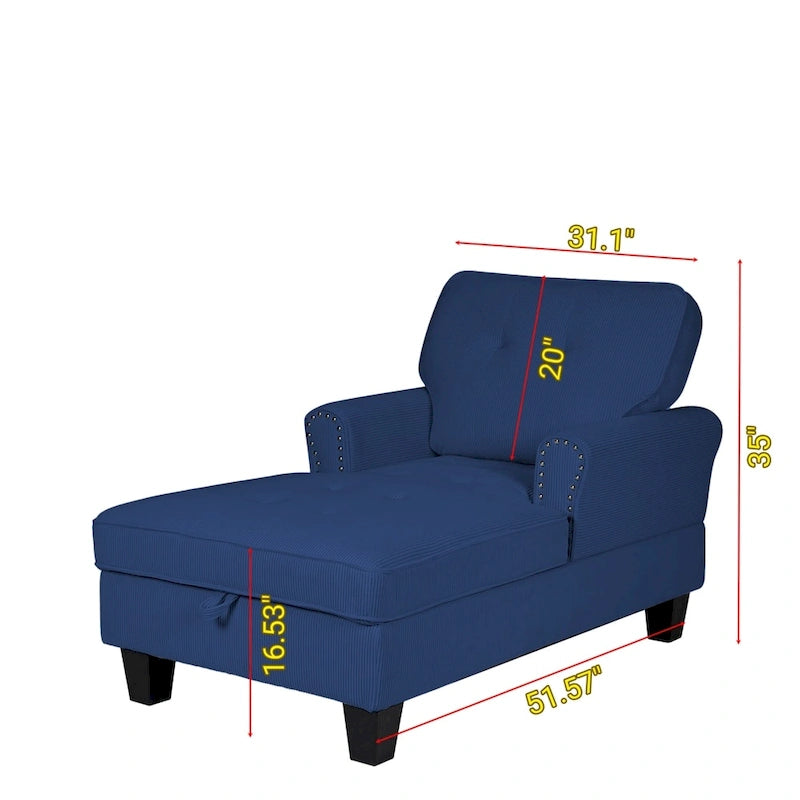Chaise Lounge Indoor Sleeper Sofa Bed Chair Upholstered Lounge Chair