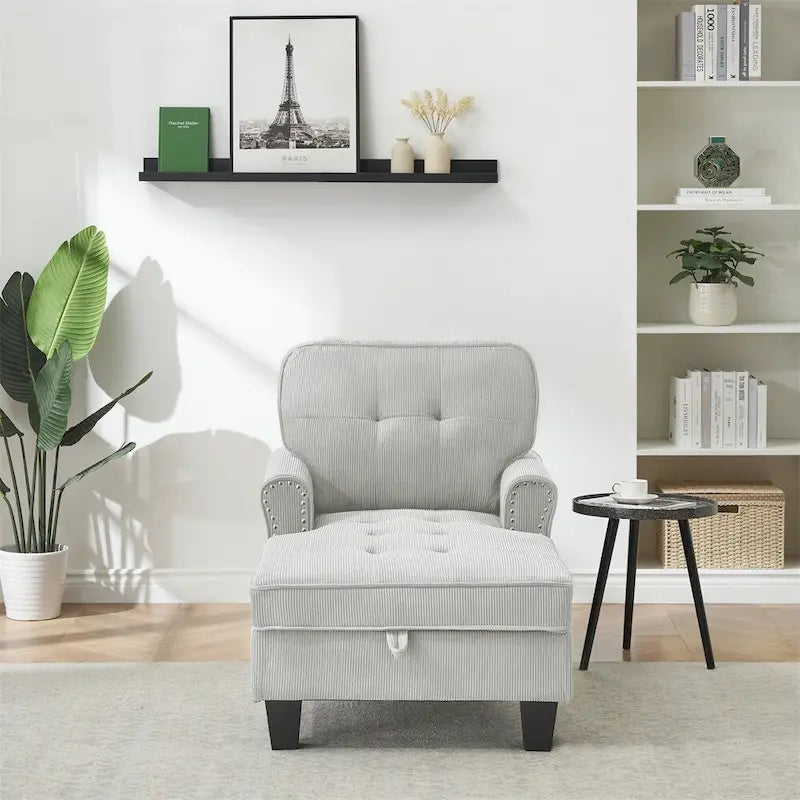 Chaise Lounge Indoor Sleeper Sofa Bed Chair Upholstered Lounge Chair