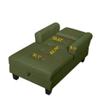 Chaise Lounge Indoor Sleeper Sofa Bed Chair Upholstered Lounge Chair