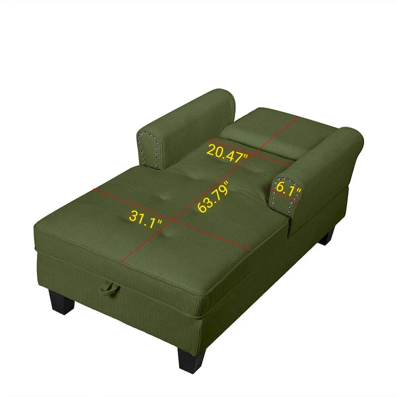 Chaise Lounge Indoor Sleeper Sofa Bed Chair Upholstered Lounge Chair
