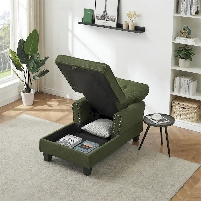 Chaise Lounge Indoor Sleeper Sofa Bed Chair Upholstered Lounge Chair