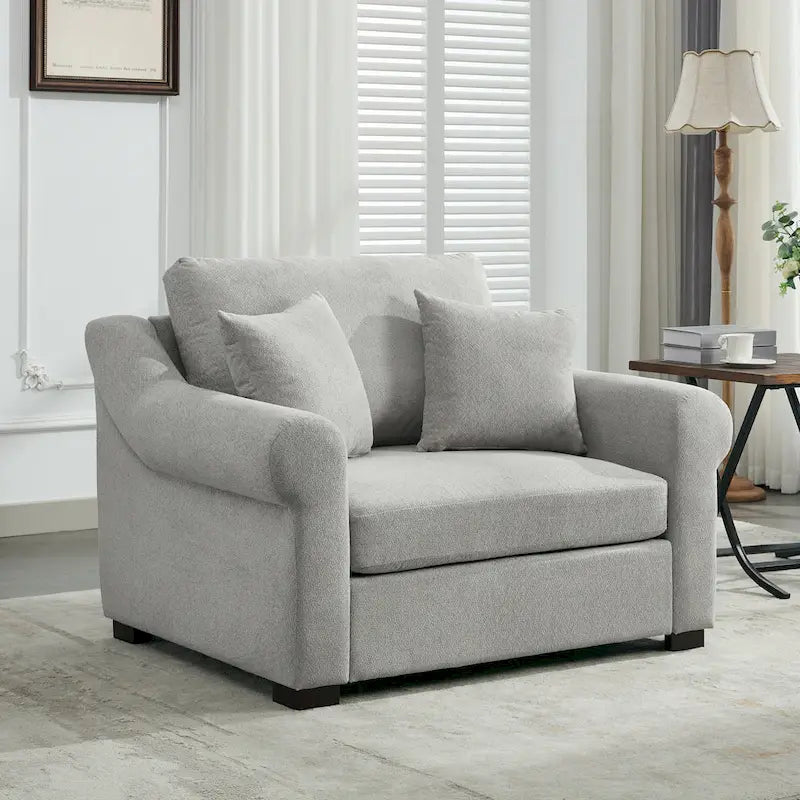 Modern Chenille Oversized Armchair