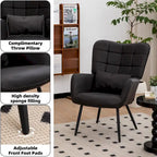 Bonded Leather Armchair Modern Accent Chair Set of 2