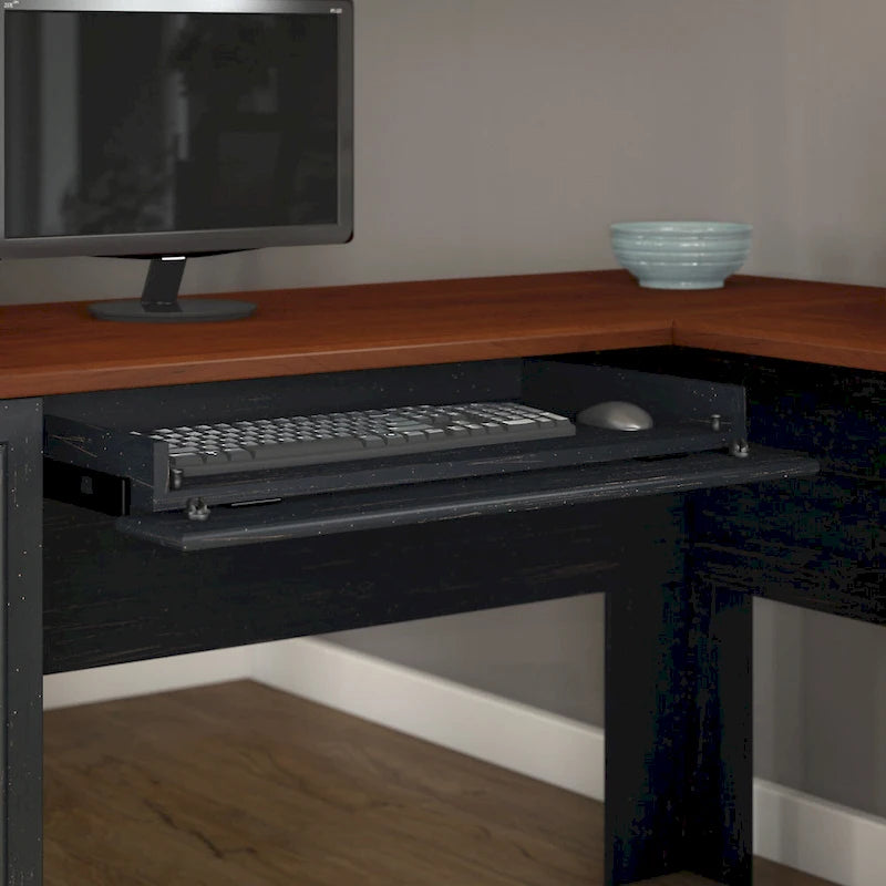 Fairview L Shaped Desk with Hutch and File Cabinet by Bush Furniture