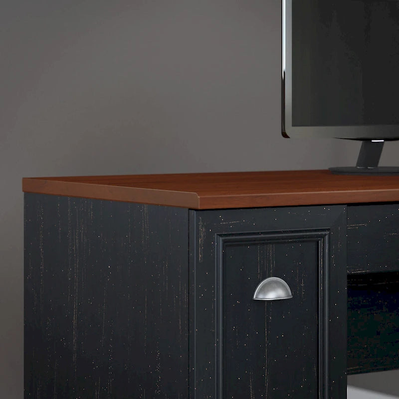 Fairview L Shaped Desk with Hutch and File Cabinet by Bush Furniture