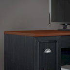 Fairview L Shaped Desk with Hutch and File Cabinet by Bush Furniture