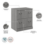 Saratoga Executive Desk, File Cabinet and Bookcases by Bush Furniture
