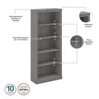 Saratoga Executive Desk, File Cabinet and Bookcases by Bush Furniture