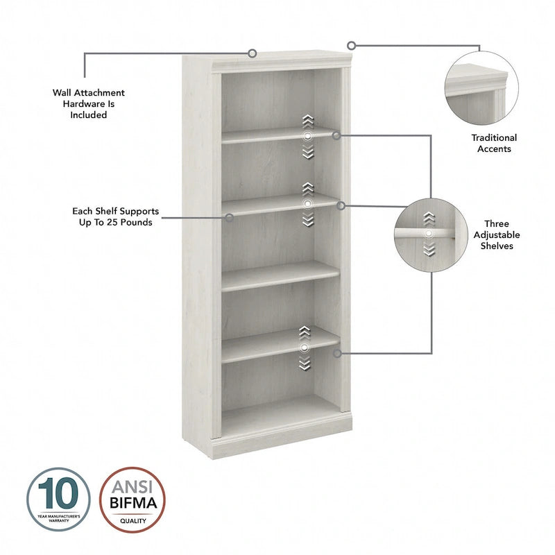 Saratoga Executive Desk, File Cabinet and Bookcases by Bush Furniture
