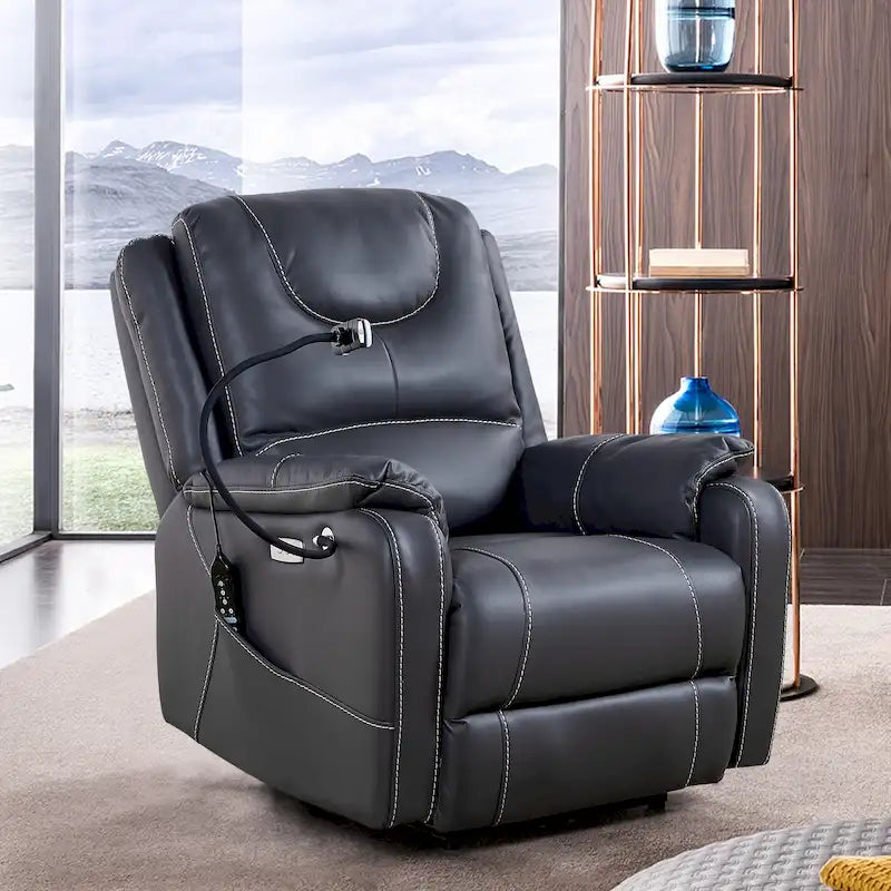 Christopher Knight Home Power Recliner Chair with Massage and USB Charge Ports