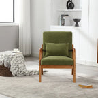 GDFStudio - Olivia Velvet Upholstered Accent Chair with Solid Wood Frame and Comfortable Cushion
