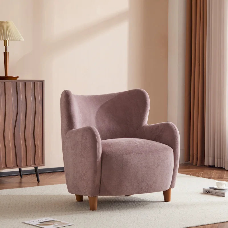 Bacho Fabric Wingback Accent Chair by Christopher Knight Home