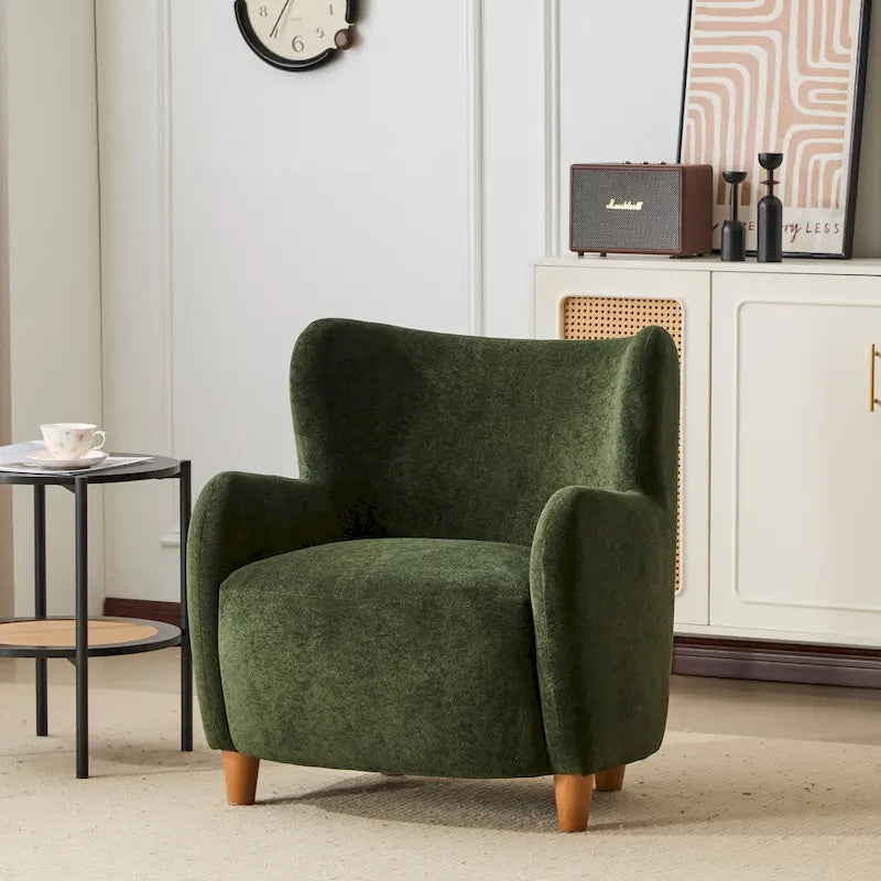 Bacho Fabric Wingback Accent Chair by Christopher Knight Home