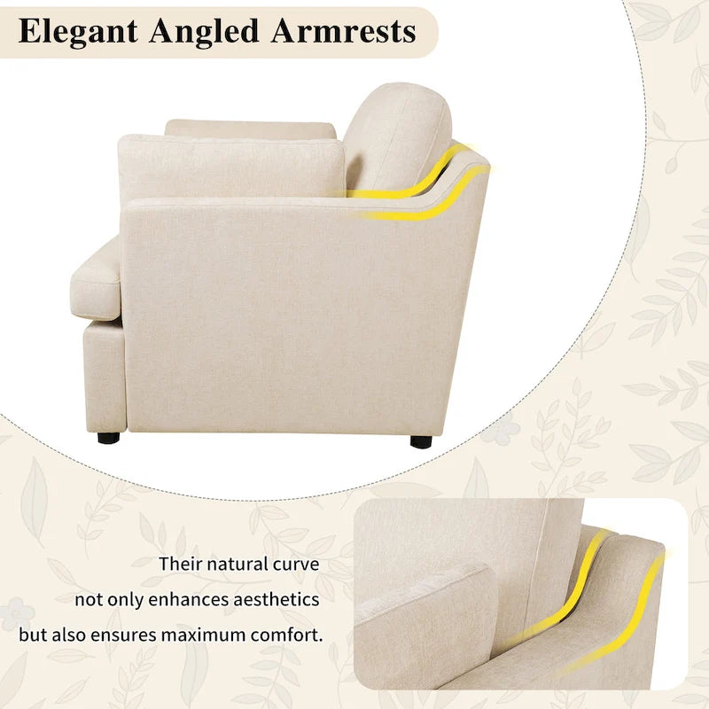 Naro Modern Fabric Accent Chair with Removable Cushion by Christopher Knight Home