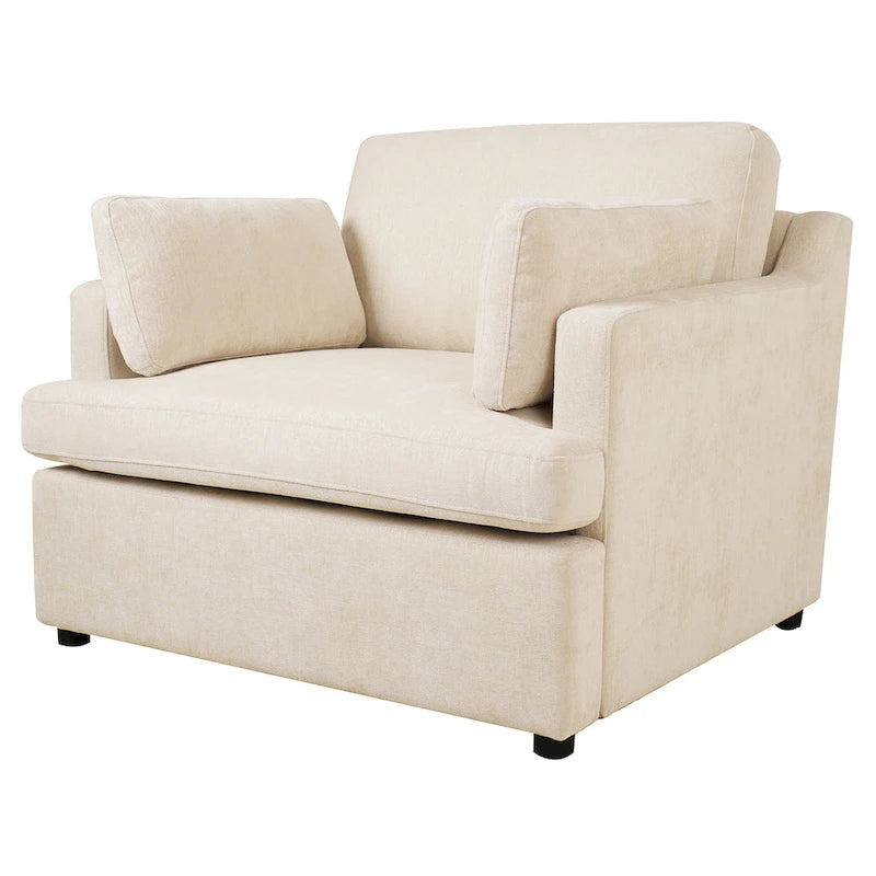 Naro Modern Fabric Accent Chair with Removable Cushion by Christopher Knight Home