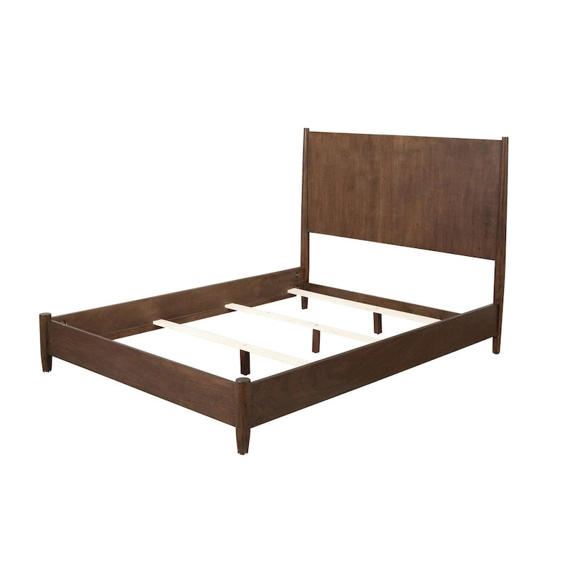 HomeRoots Brown Solid Wood California King Bed Frame