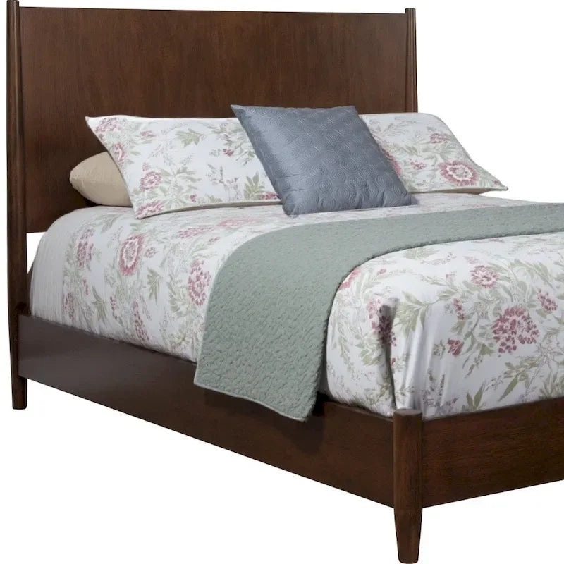 HomeRoots Brown Solid Wood California King Bed Frame