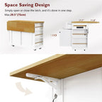 Frost 53inch Large Kitchen Island with Drop Leaf