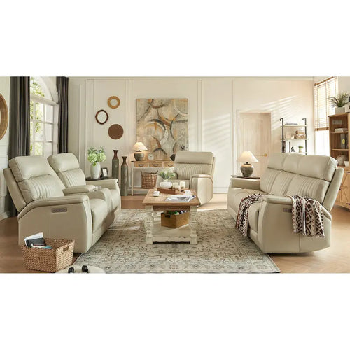 3-Piece Leather Zero Gravity Power Reclining Sofa Set with Power Headrest and Power Lumbar,USB&USB-C Port