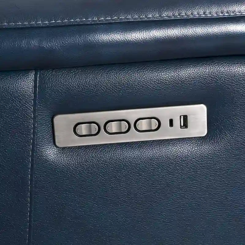 3-Piece Leather Zero Gravity Power Reclining Sofa Set with Power Headrest and Power Lumbar,USB&USB-C Port