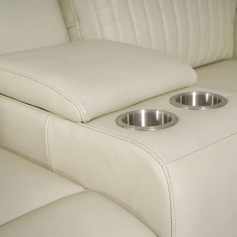 3-Piece Leather Zero Gravity Power Reclining Sofa Set with Power Headrest and Power Lumbar,USB&USB-C Port