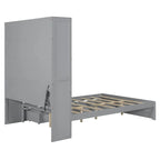 Wooden Platform Storage Bed Full Size Bed Frame with Storage Headboard