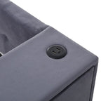 Upholstered Velvet Daybed Storage Bed Frame with USB Charging Ports
